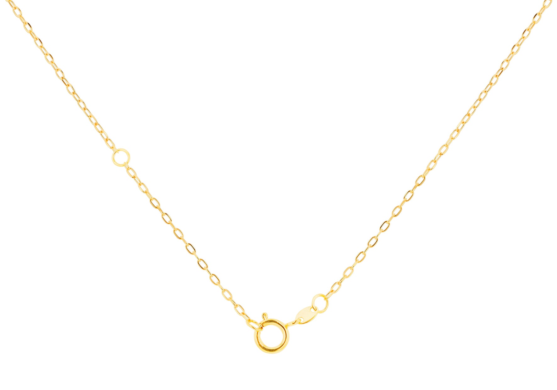 9ct Yellow Gold 0.004ct Diamond Set Pendant Necklace