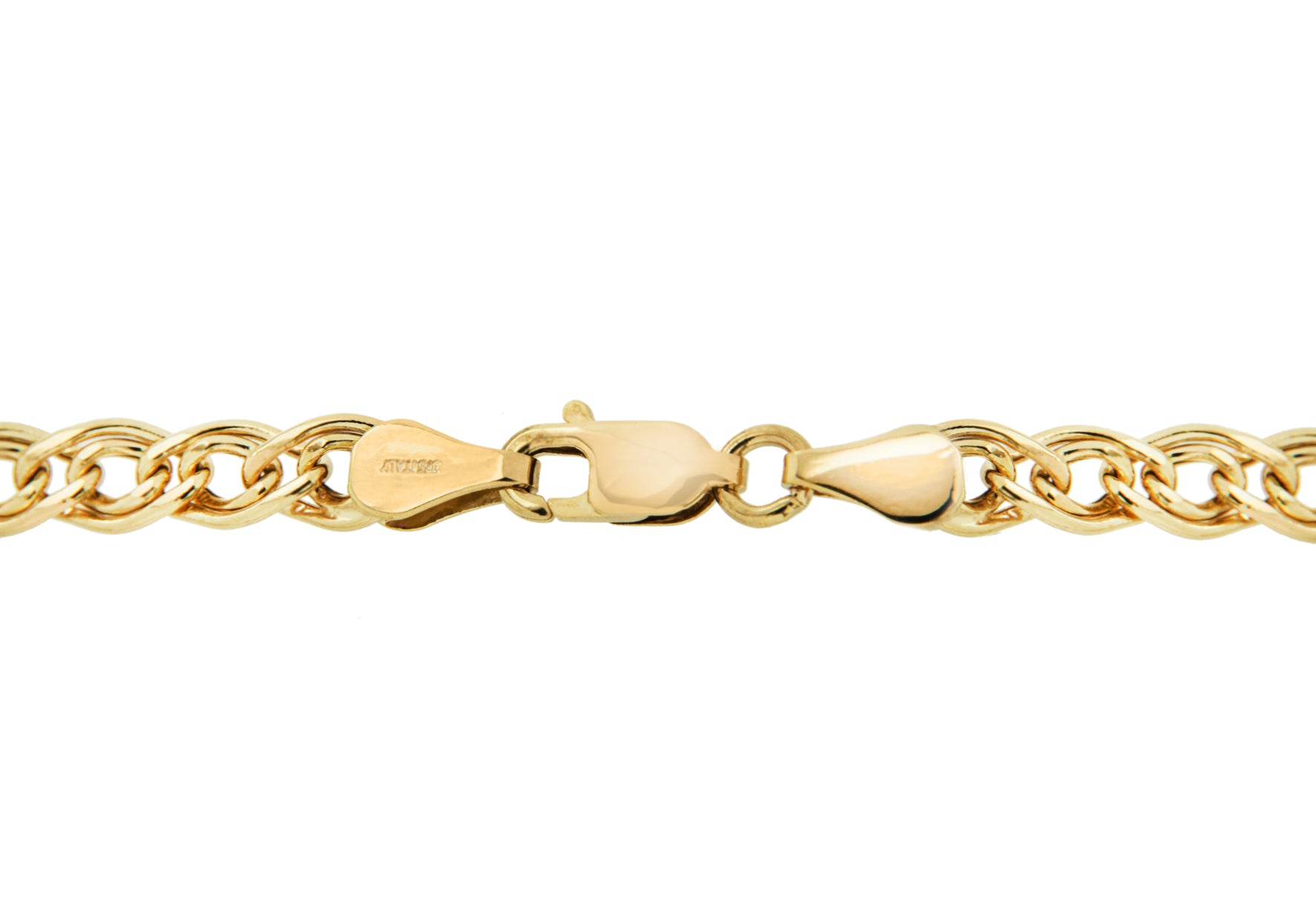 9ct Yellow Gold Double Curb Knot Chain Necklace