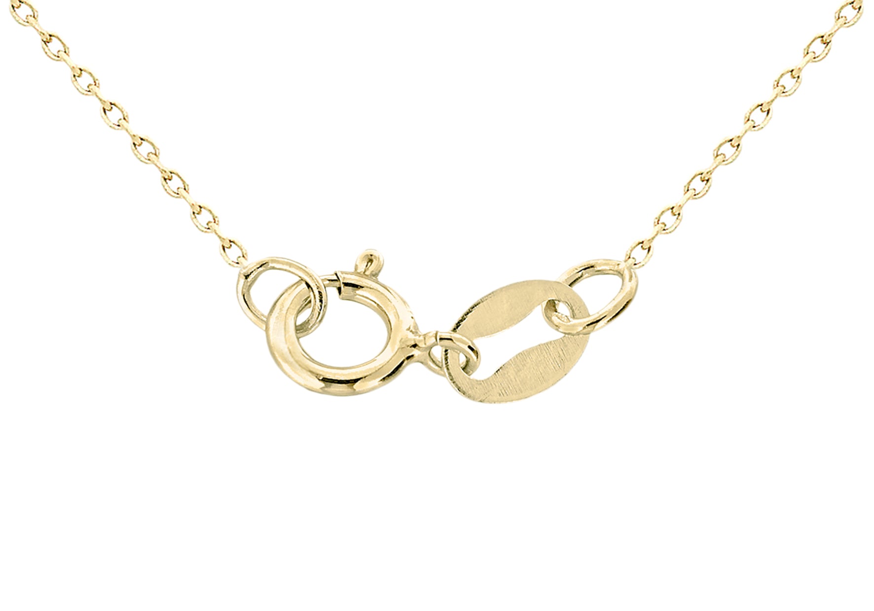 9ct Yellow Gold Amethyst Disc Drop Necklace