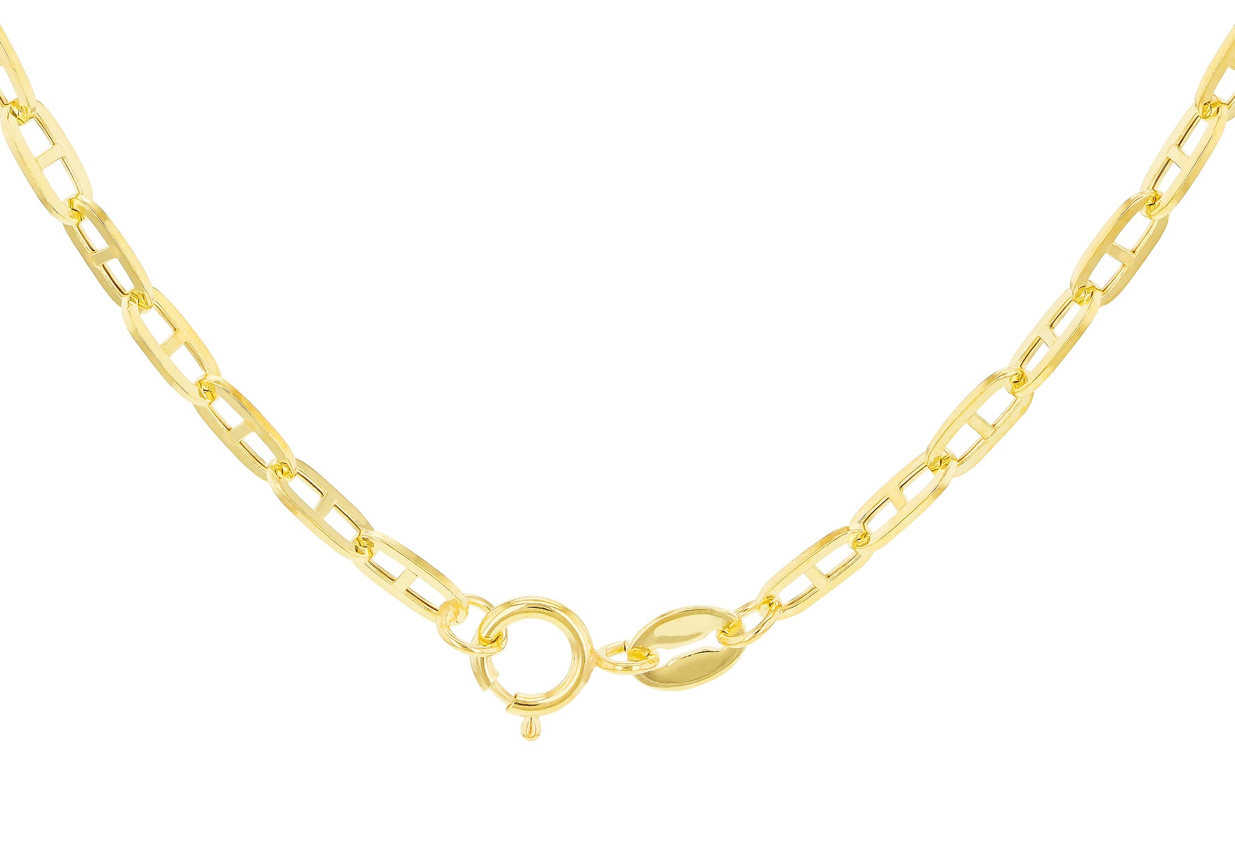 9ct Yellow Gold Square Links Chain