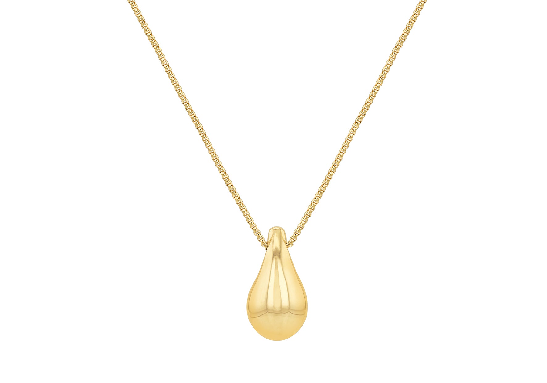 9ct Yellow Gold Full Teardrop Pendant