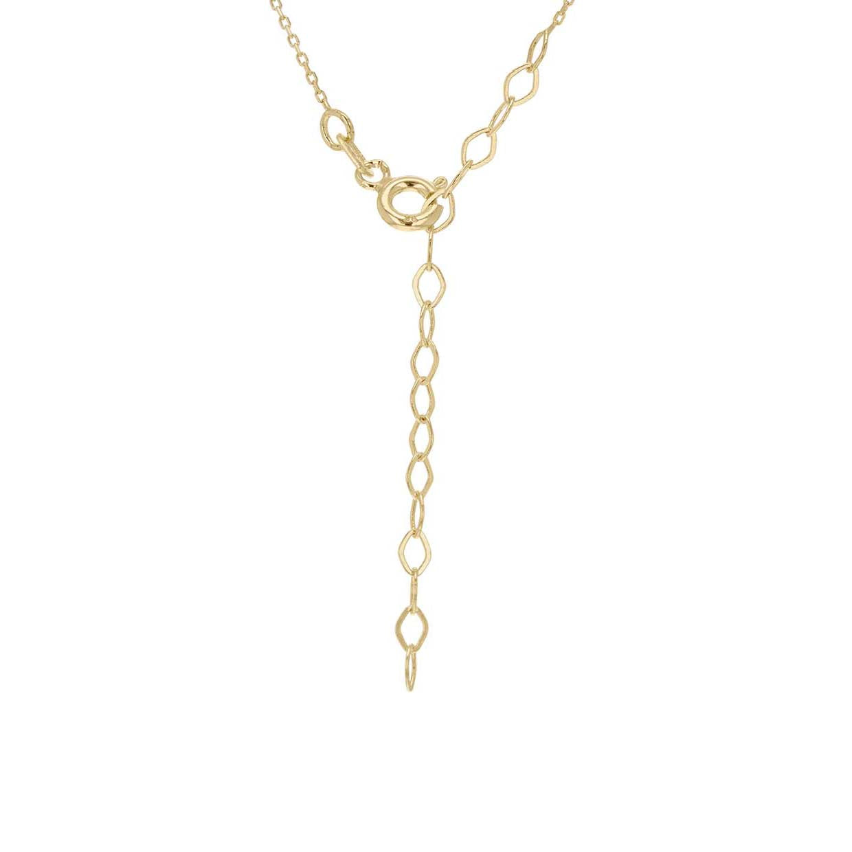 9ct Yellow Gold Fairy Crescent Moon Adjustable Pendant Necklace