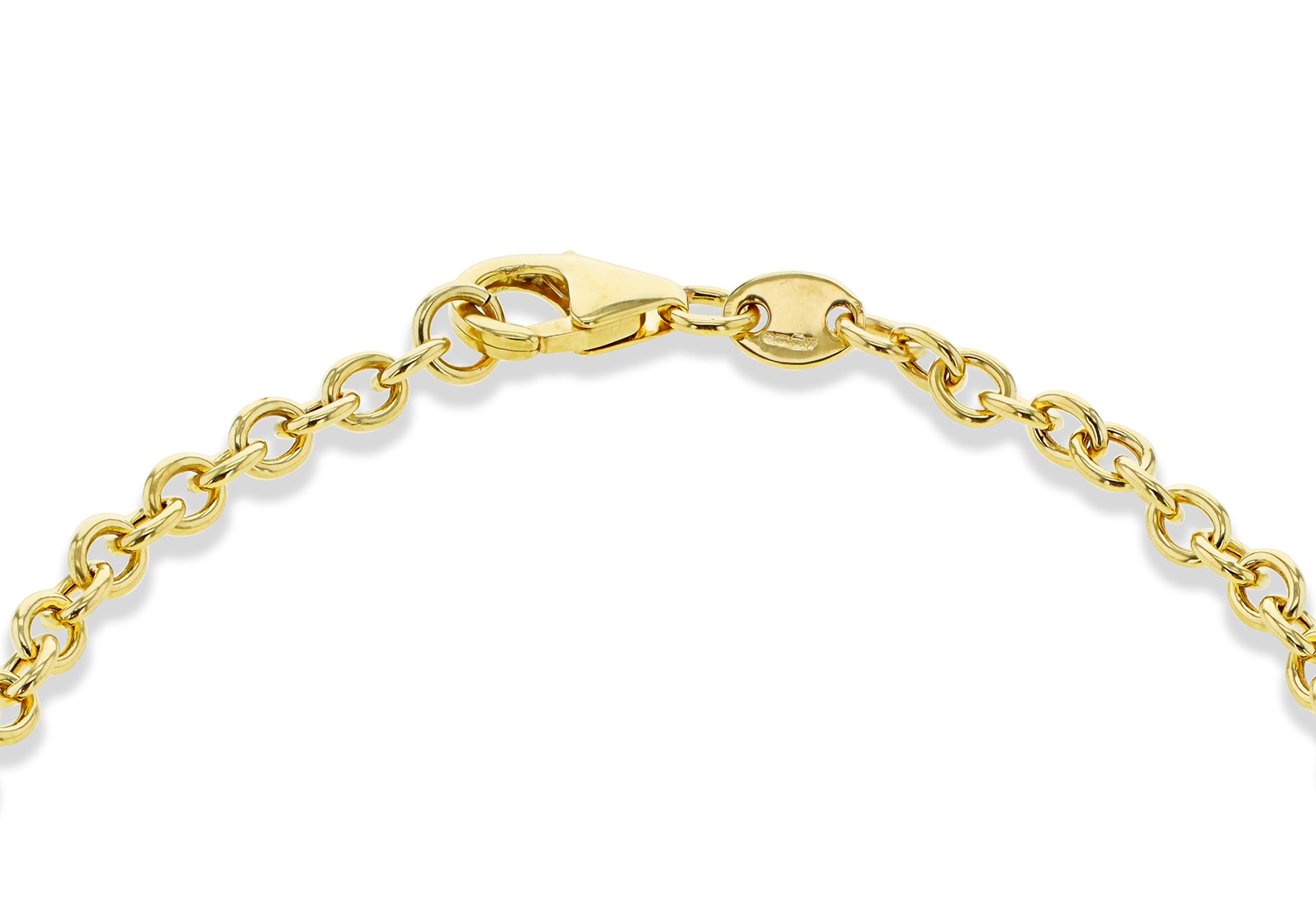 9ct Yellow Gold Freshwater Pearl Drop Charm Bracelet