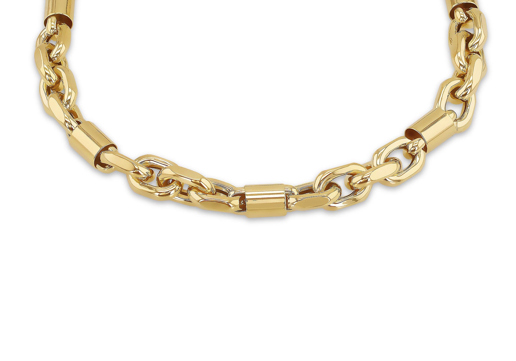 9ct Yellow Gold Belcher Bar Links Bracelet