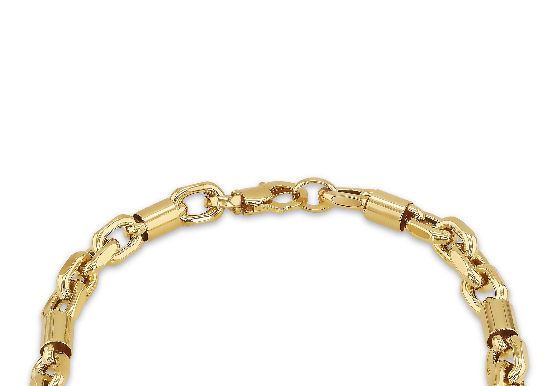 9ct Yellow Gold Belcher Bar Links Bracelet