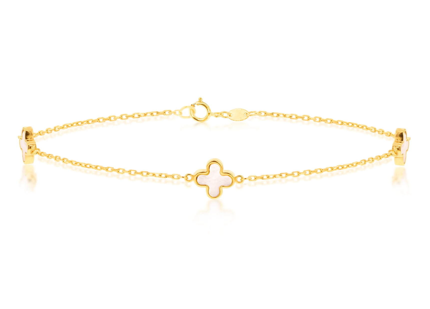 9ct Yellow Gold Mother of Pearl Petals Bracelet