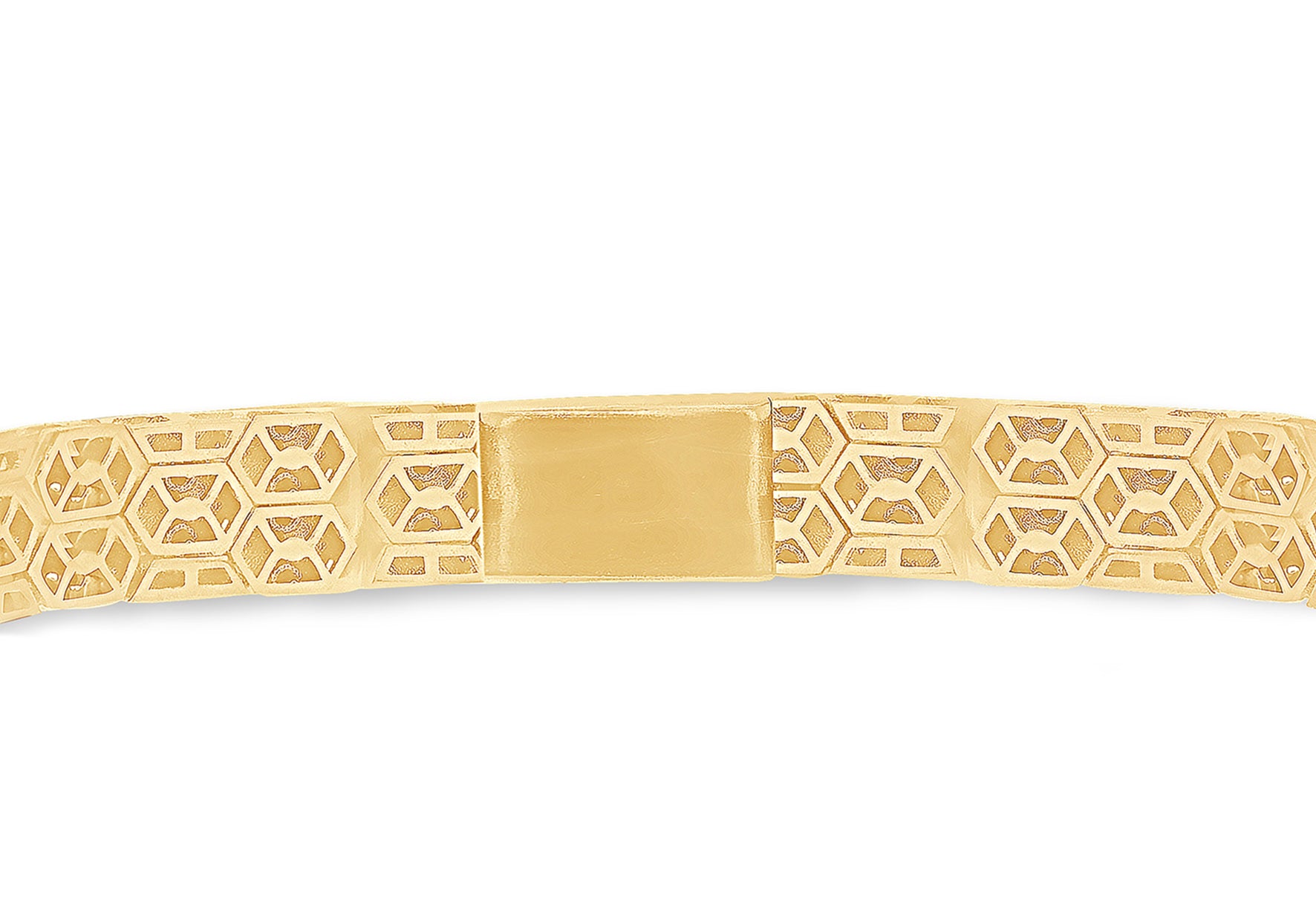 9ct Yellow Gold Honeycomb Links Bracelet