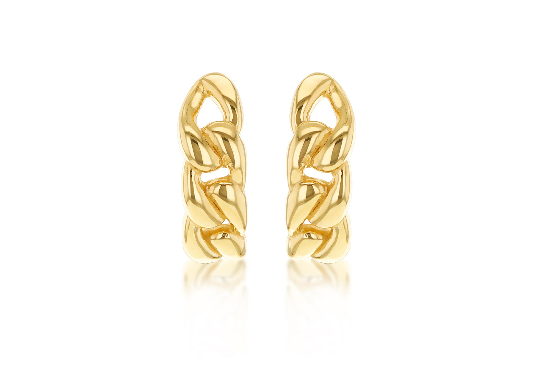 9ct Yellow Gold Knotted Curb Earrings