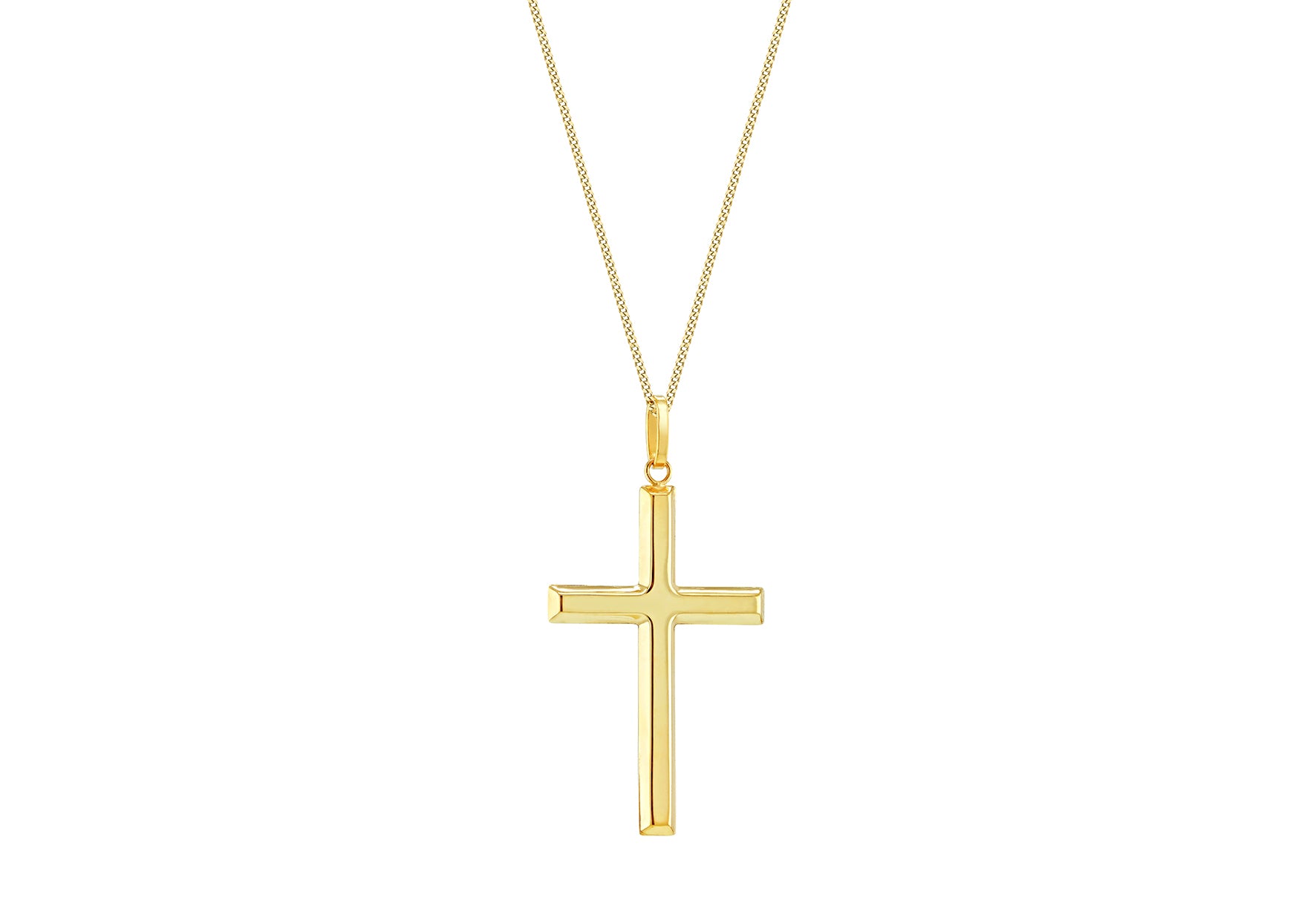 9ct Yellow Gold Crucifix Cross Pendant