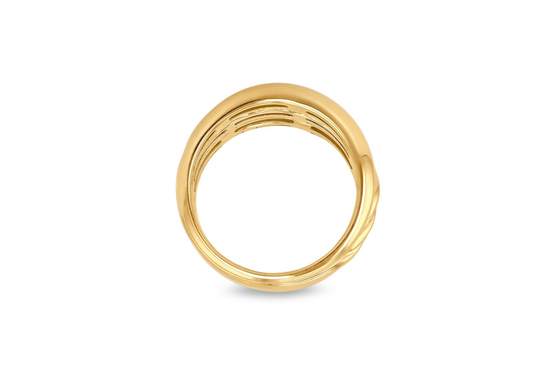 9ct Yellow Gold Knotted Triple Band Ring