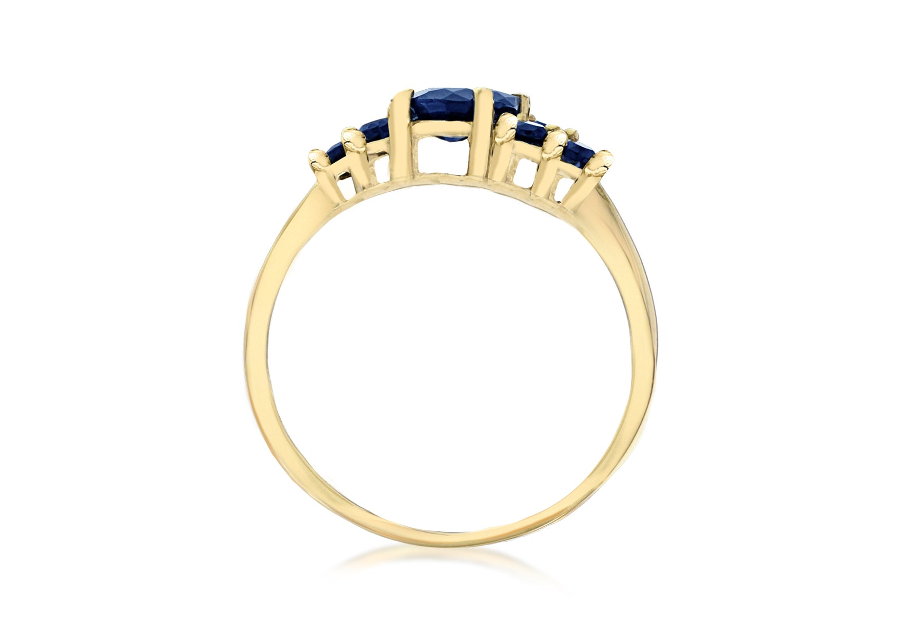 9ct Yellow Gold Sapphire Cluster Ring