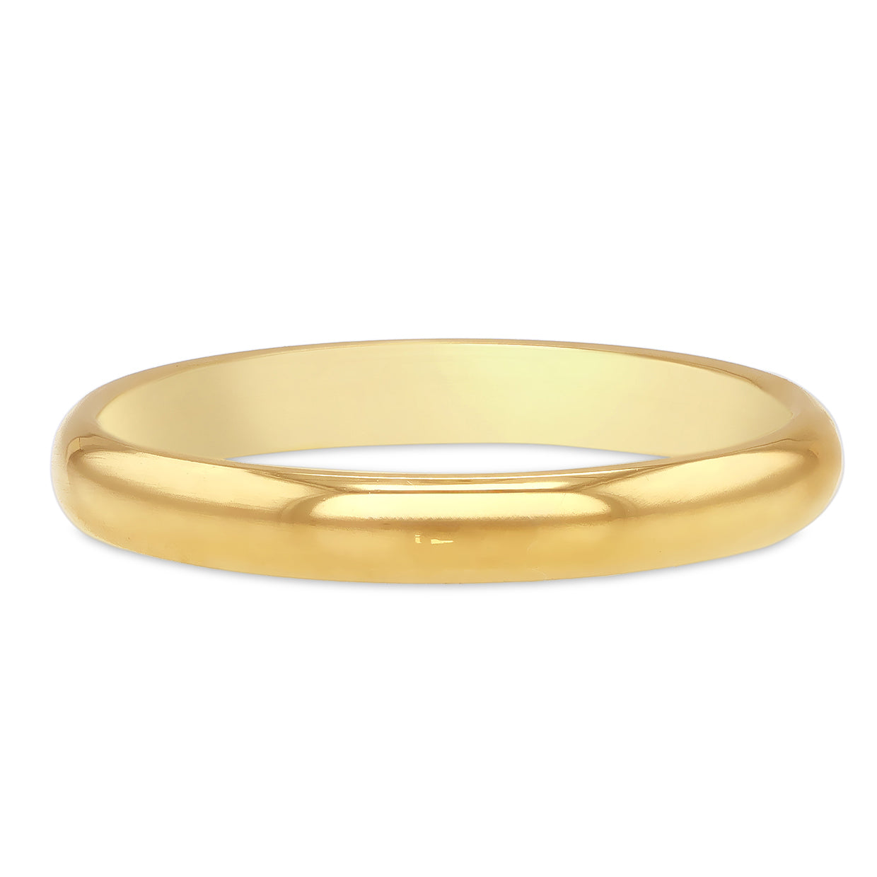 9ct Yellow Gold 3mm Comfort Fit Plain Wedding Band Ring