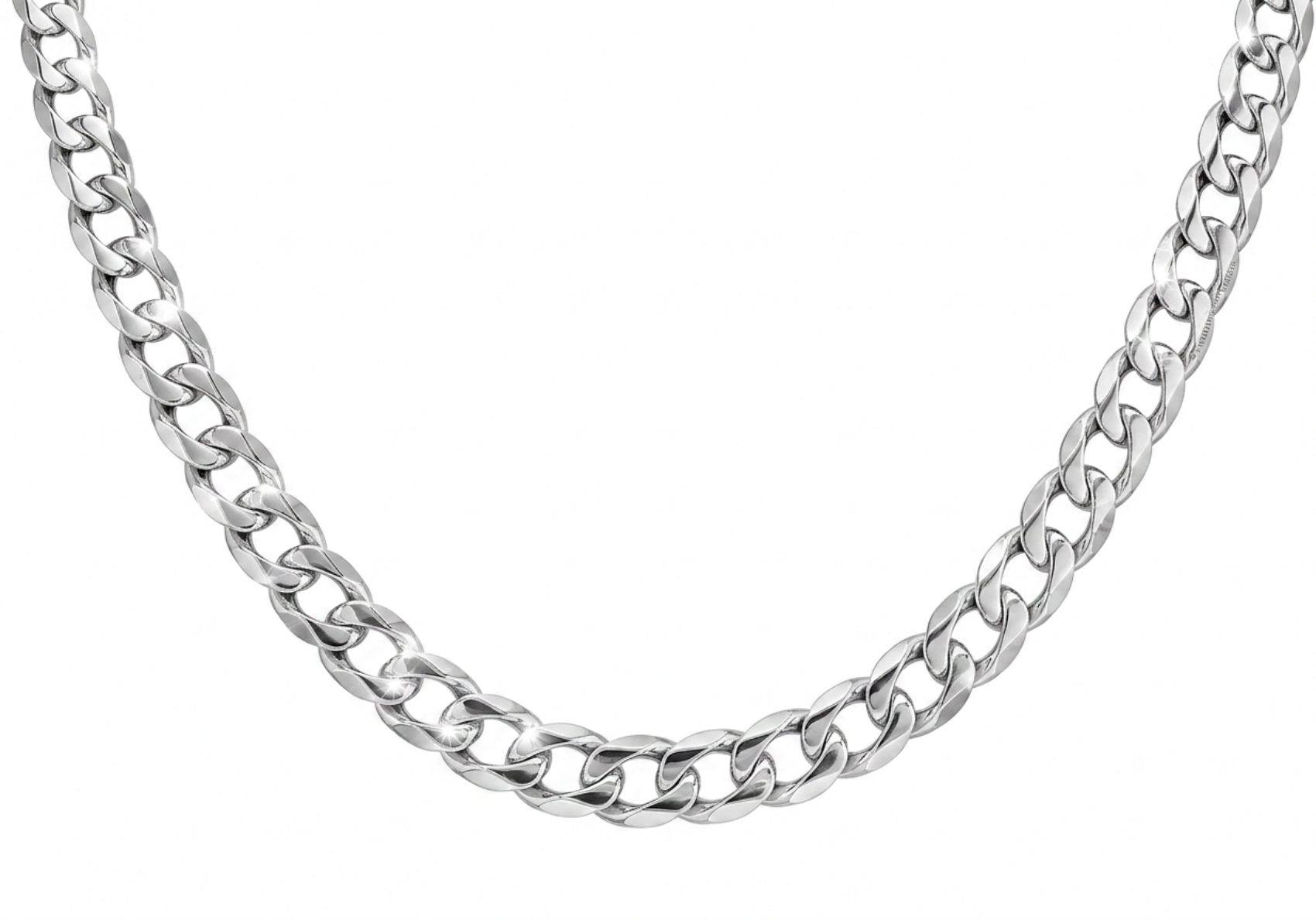 Sterling Silver 180 Diamond Cut Curb Chain