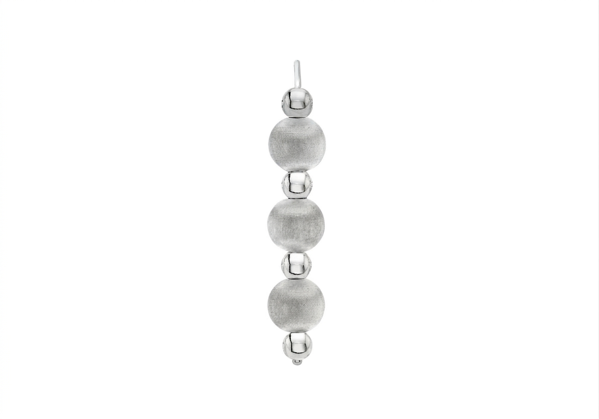 Sterling Silver Ball Graduated Drop Pendant