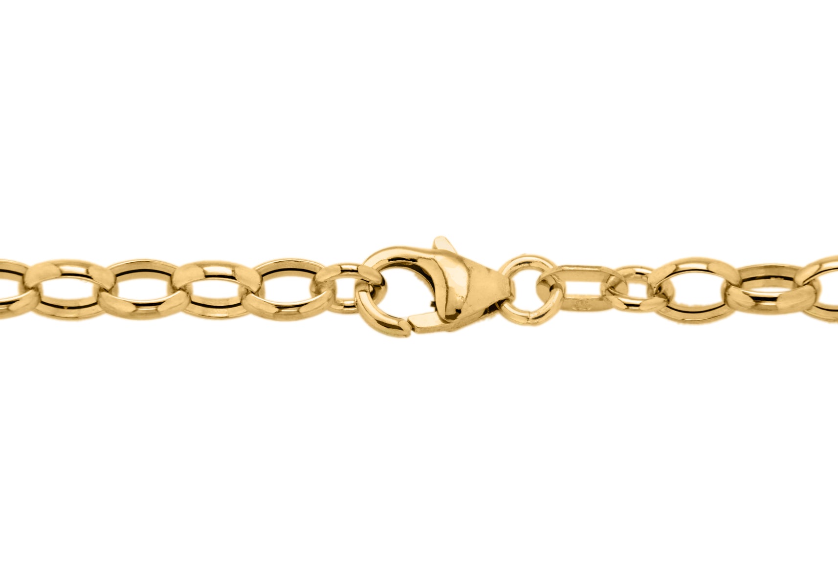 18ct Yellow Gold 130 Oval Belcher Chain Necklace