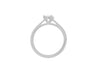 18ct White Gold 1.00ct Diamond Peaked Band Solitaire Ring