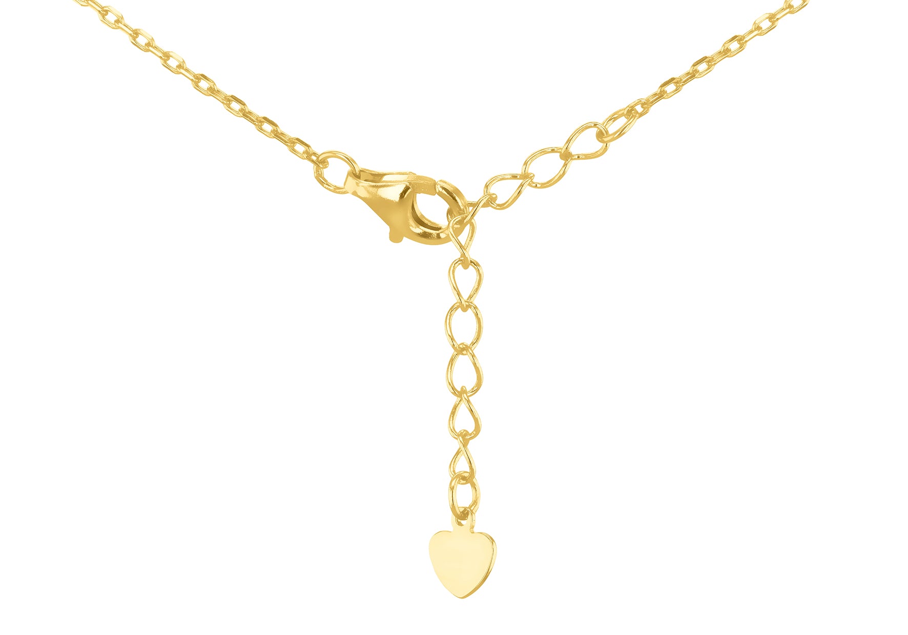Yellow Gold Plated Sterling Silver Turquoise Clover & Zirconia Pendant