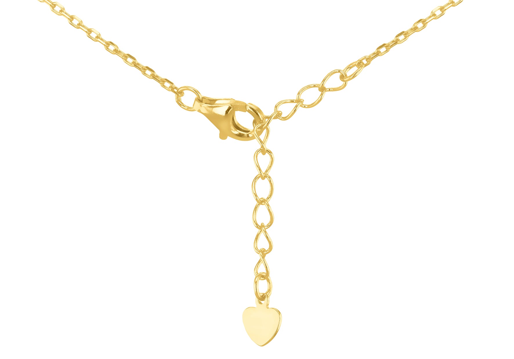 Yellow Gold Plated Sterling Silver Black Agate & Zirconia Clover Pendant