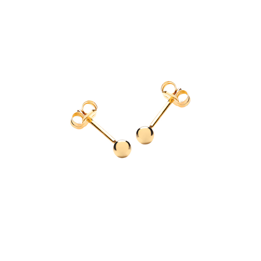 9ct Yellow Gold 3mm Ball Polished Stud Earrings