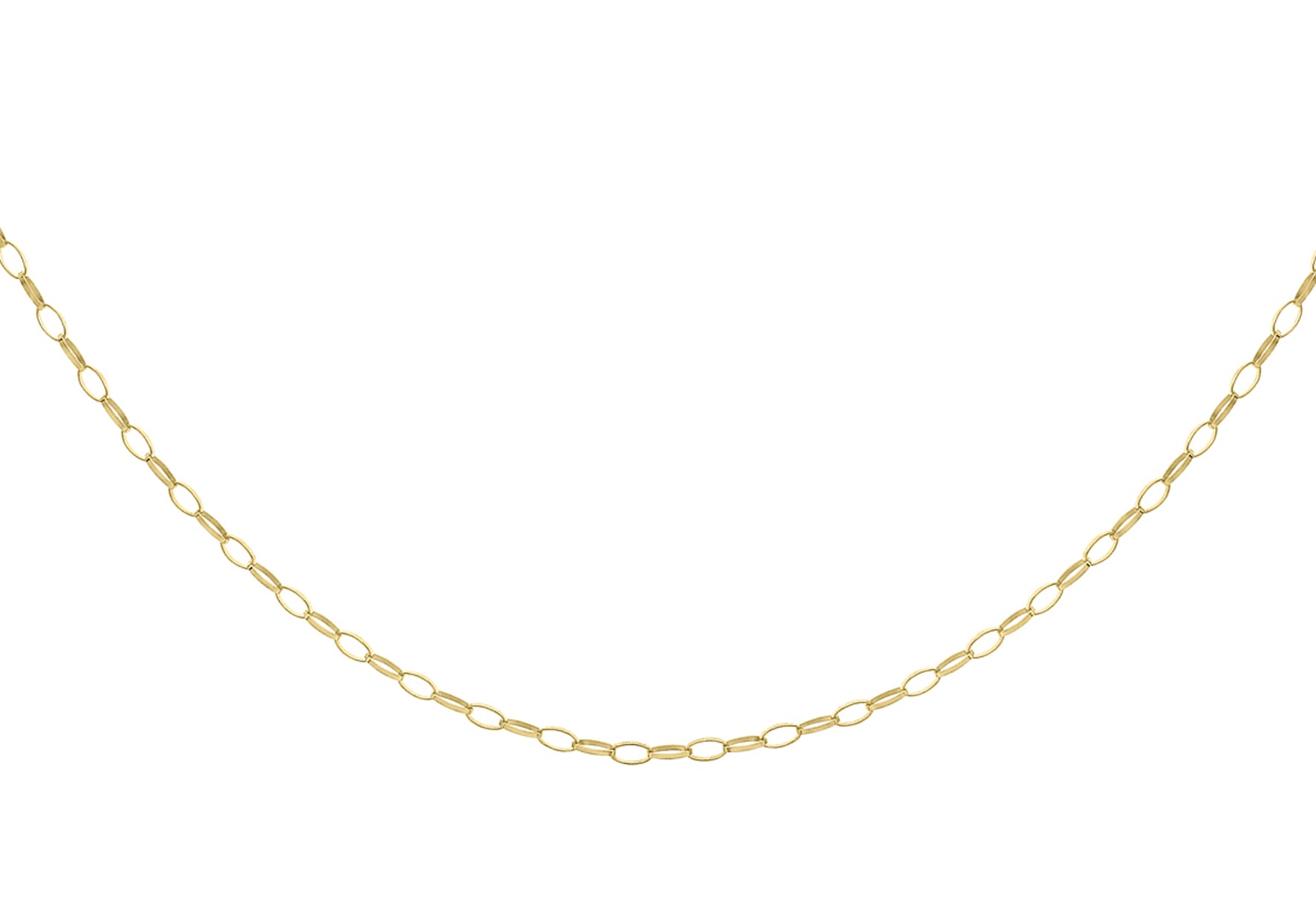 9ct Yellow Gold Oval Belcher Chain 41m/16"9