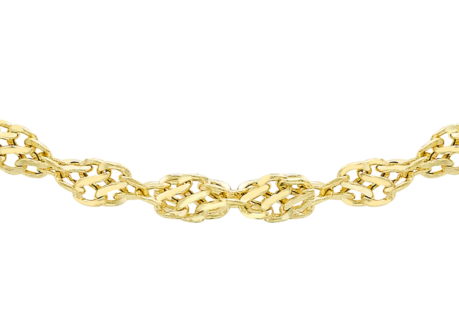 9ct Yellow Gold Diamond Cut Rope Necklace 51m/20"9