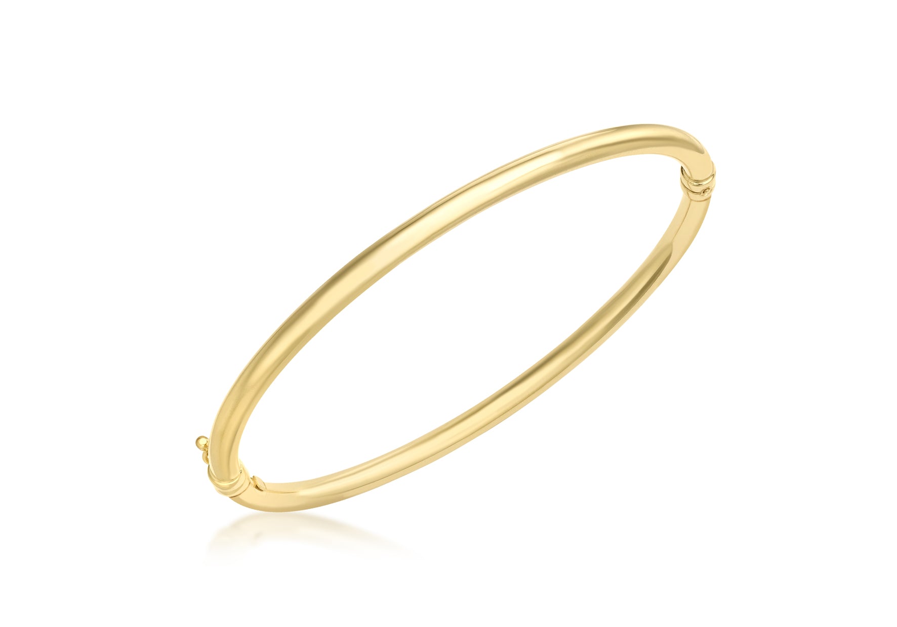 9ct Yellow Gold Oval Tube Bangle