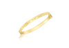 9ct Yellow Gold Diamond Cut 'Kiss' Expandable Baby Bangle