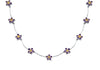 9ct White Gold Amethyst and   Necklet 41m/16"9
