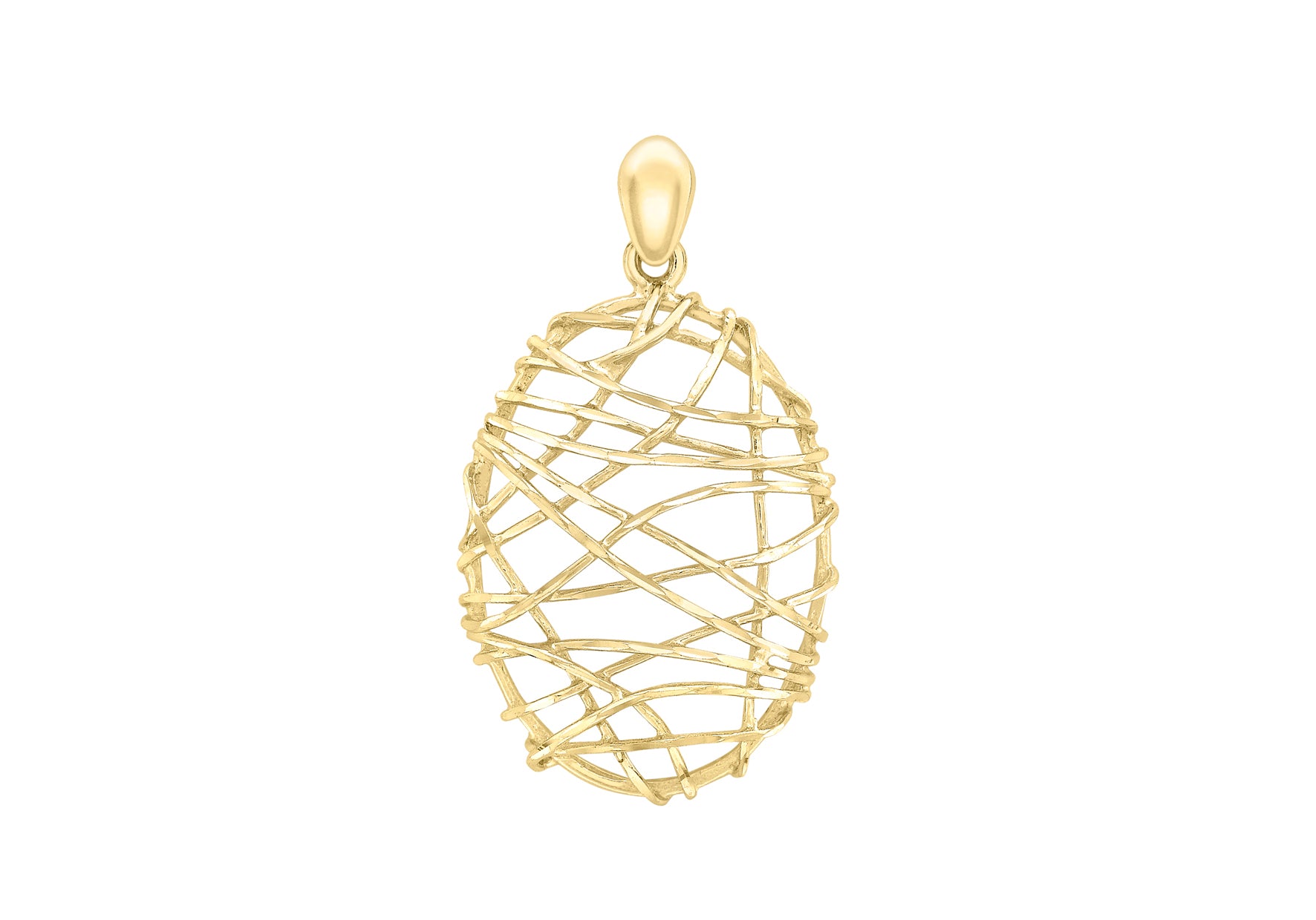 9ct Yellow Candy Cage Pendant
