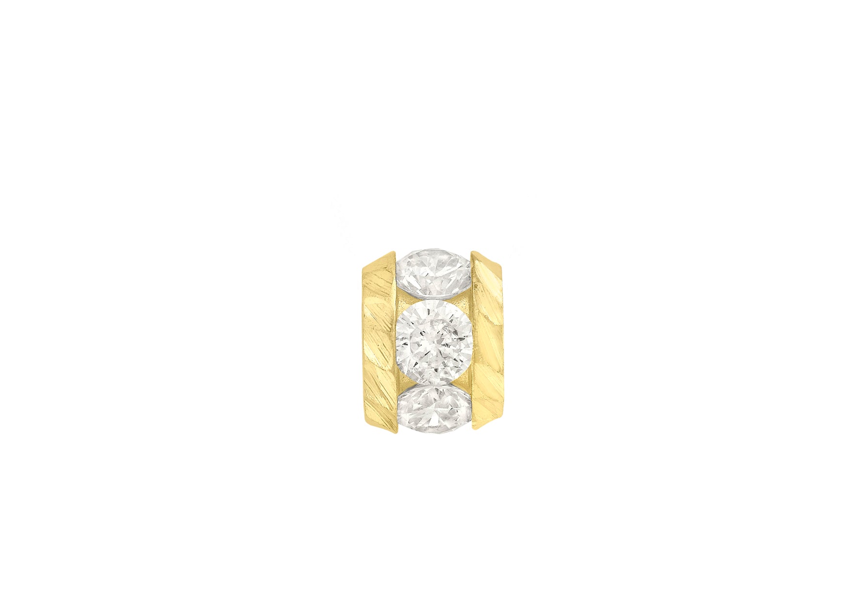 9ct Yellow Gold Zirconia Ring Slider Pendant