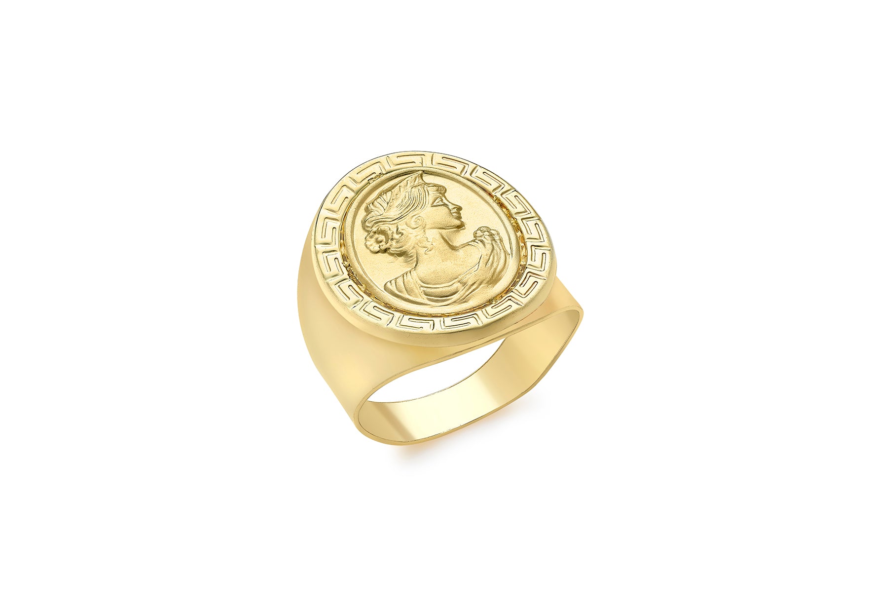 9ct Yellow Gold Oval Greek Cameo Ring