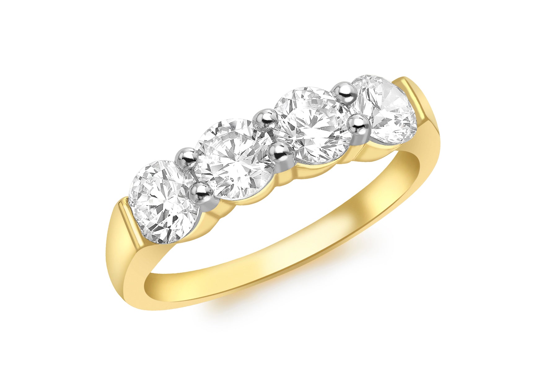 9ct Yellow Gold Zirconia Claw Set Ring