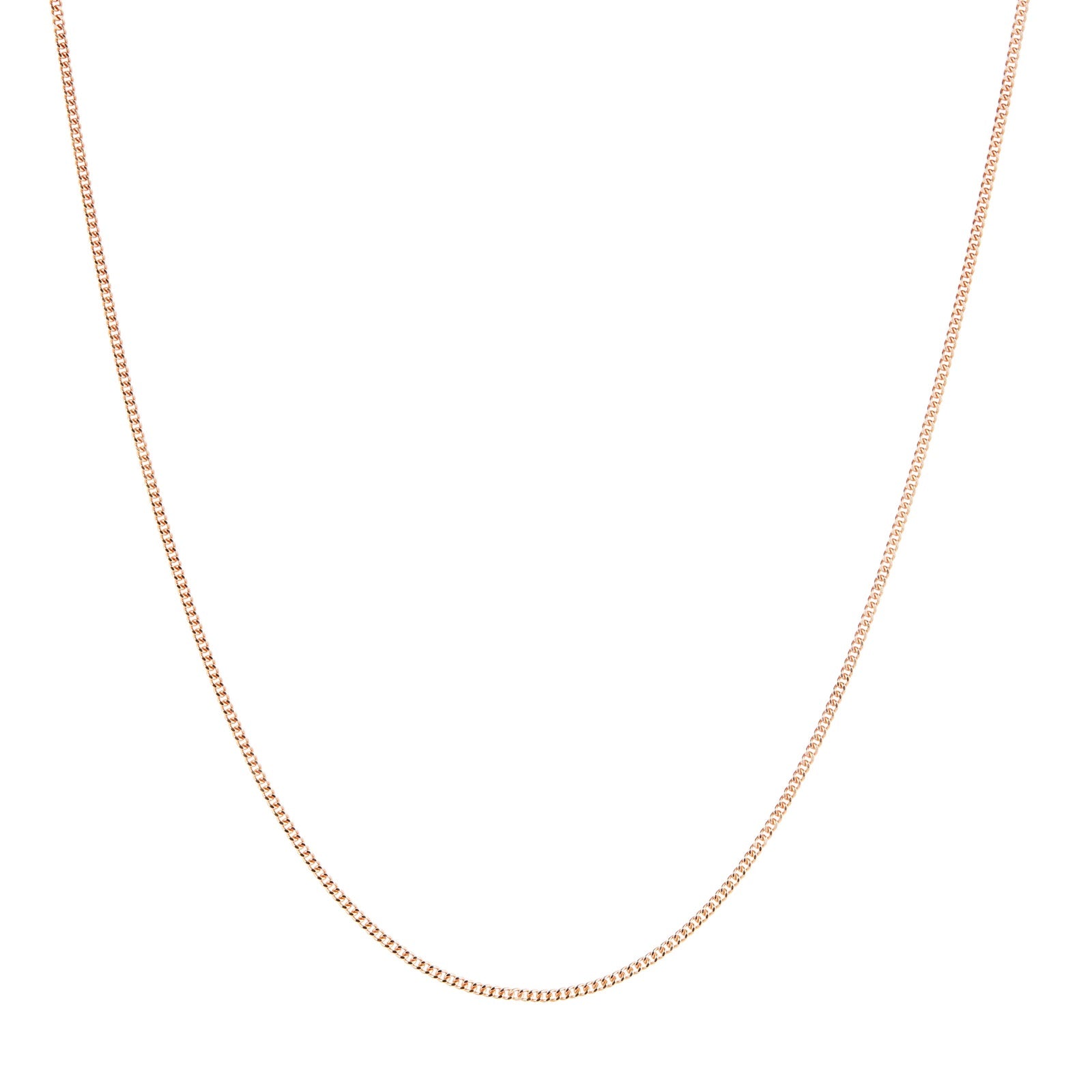 9ct Rose Gold 50 Diamond Cut Curb Chain