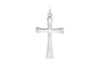 9ct White Gold 16mm x 26mm Cross Pendant