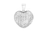 9ct White Gold Mesh Heart Pendant