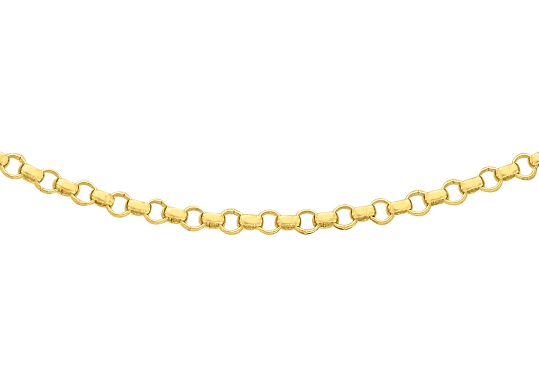 18ct Yellow Gold 45 Round Belcher Chain