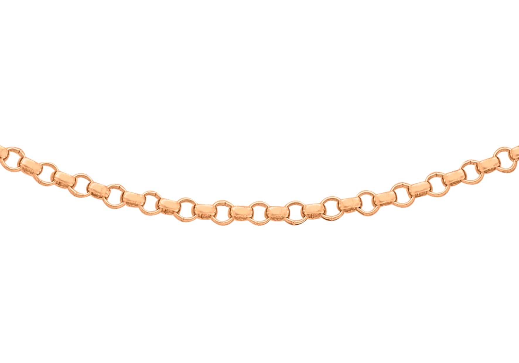 18ct Rose Gold 45 Round Belcher Chain