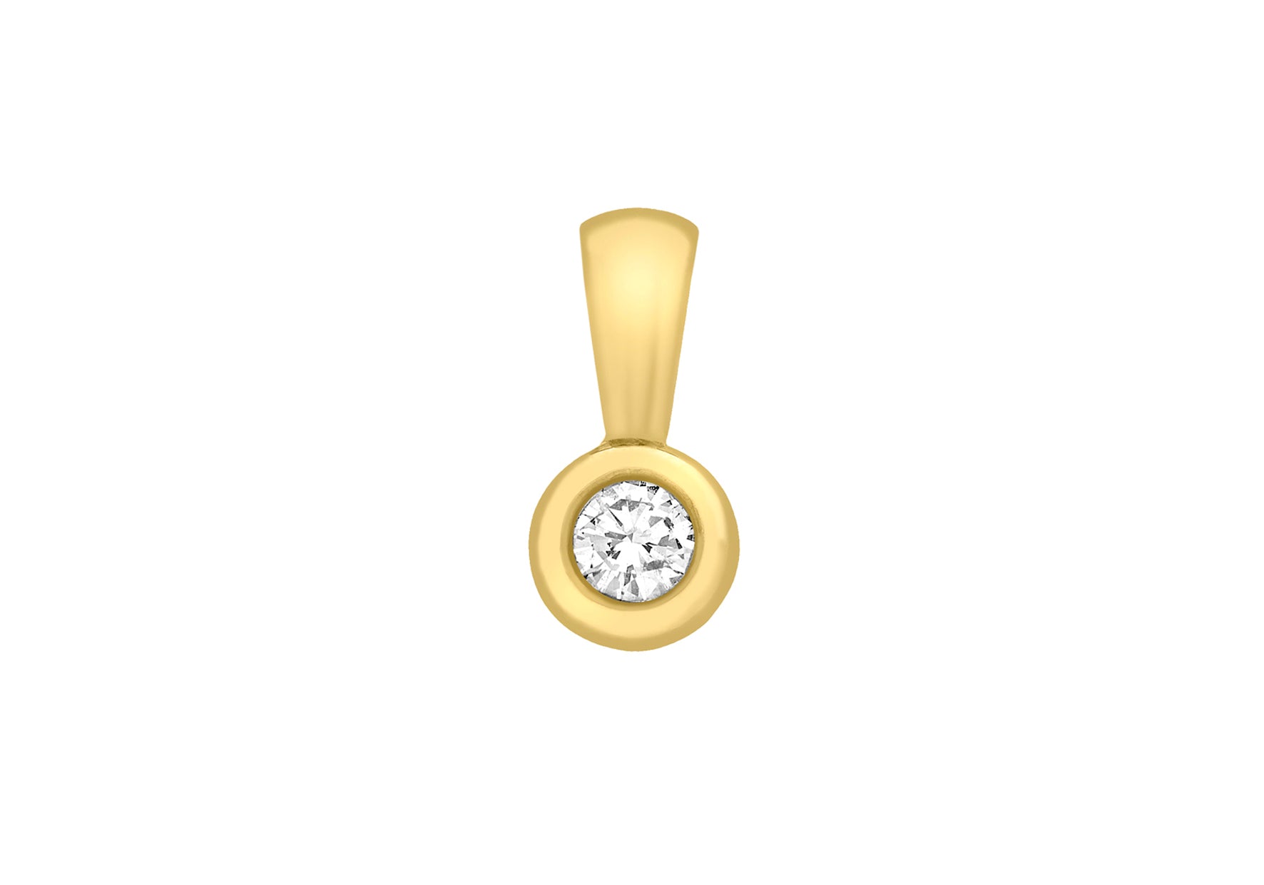 18ct Yellow Gold 0.25ct Diamond Doughnut Pendant