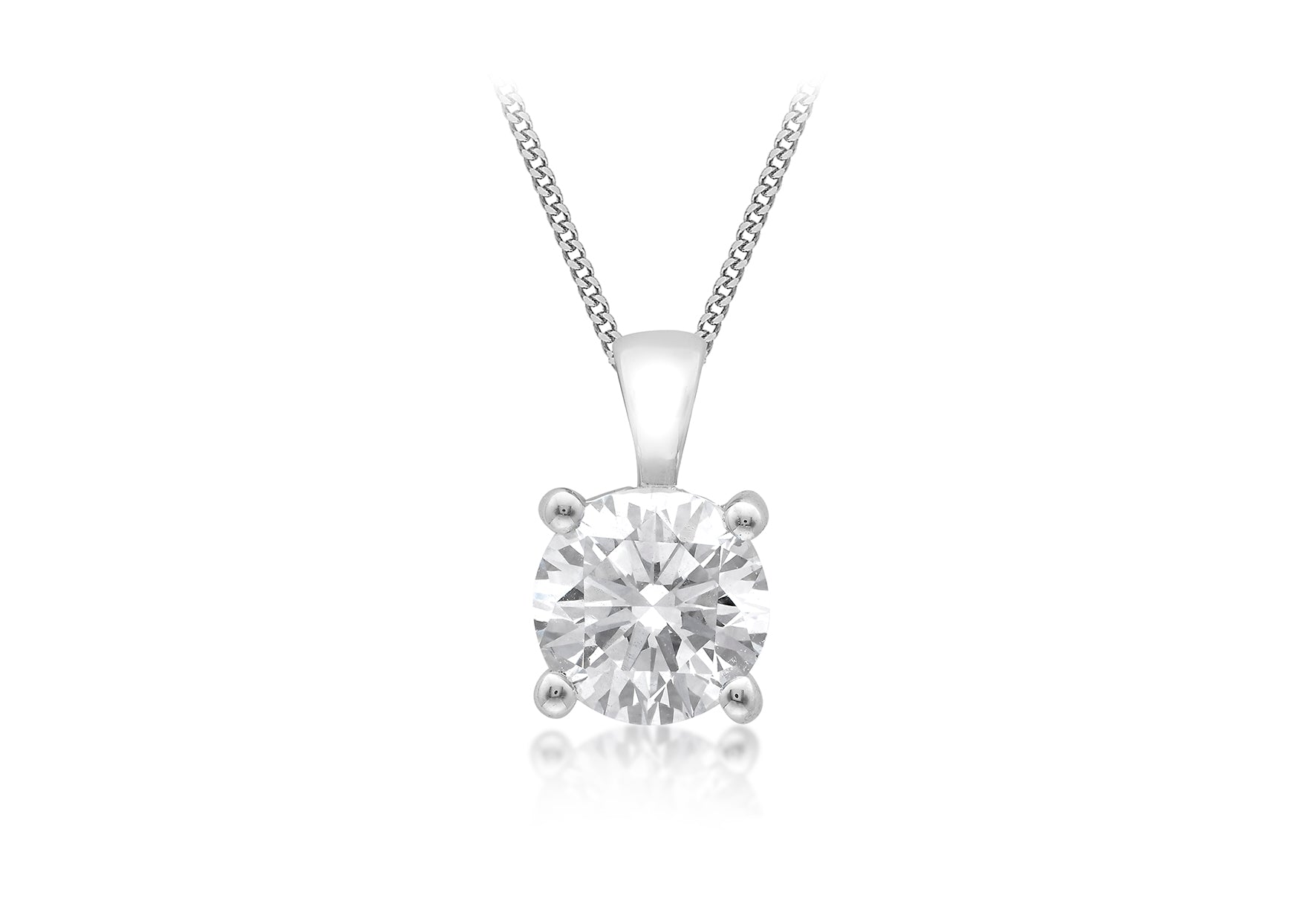 18ct White Gold 1.00ct Diamond Pendant