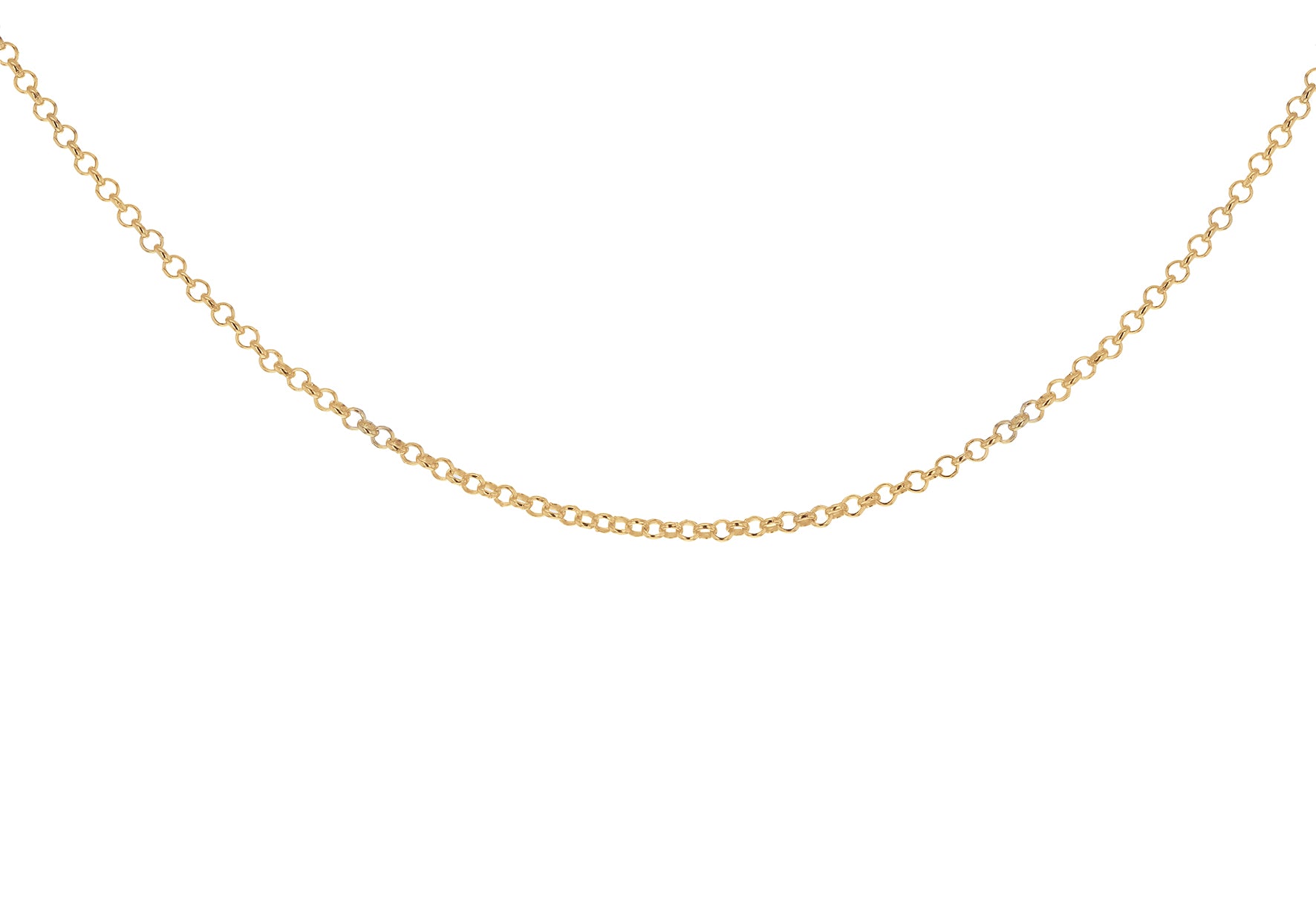 Sterling Silver Yellow Gold Plated Belcher Chain 46m/18"9