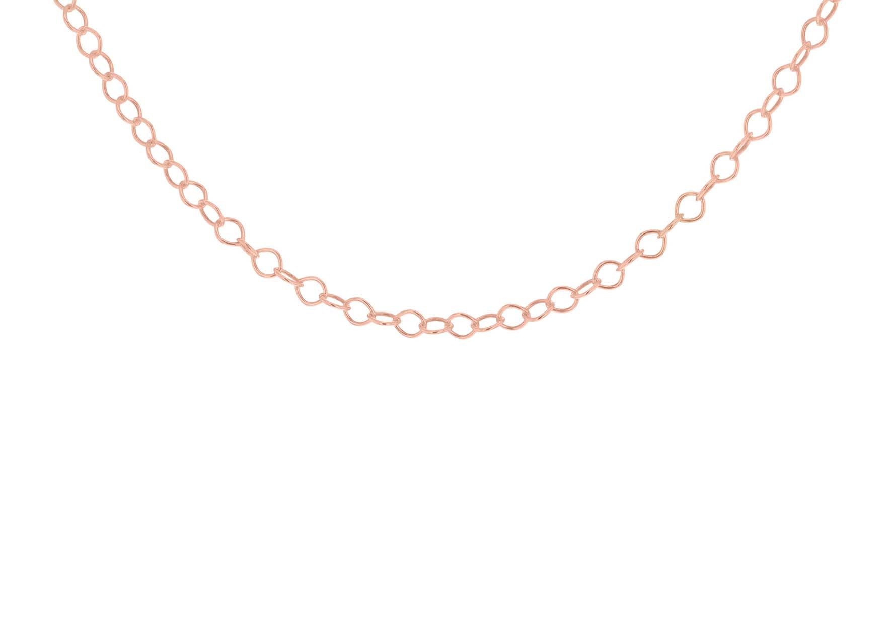 Sterling Silver Rose Gold Plated 30 Belcher Chain 41m/16"9