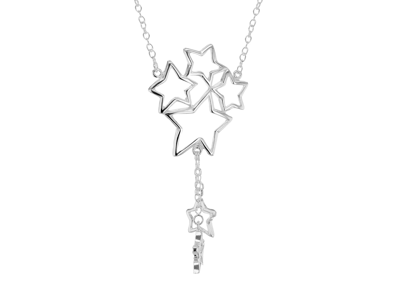 Sterling Silver Belcher Chain and Star Necklace 41m/16"9