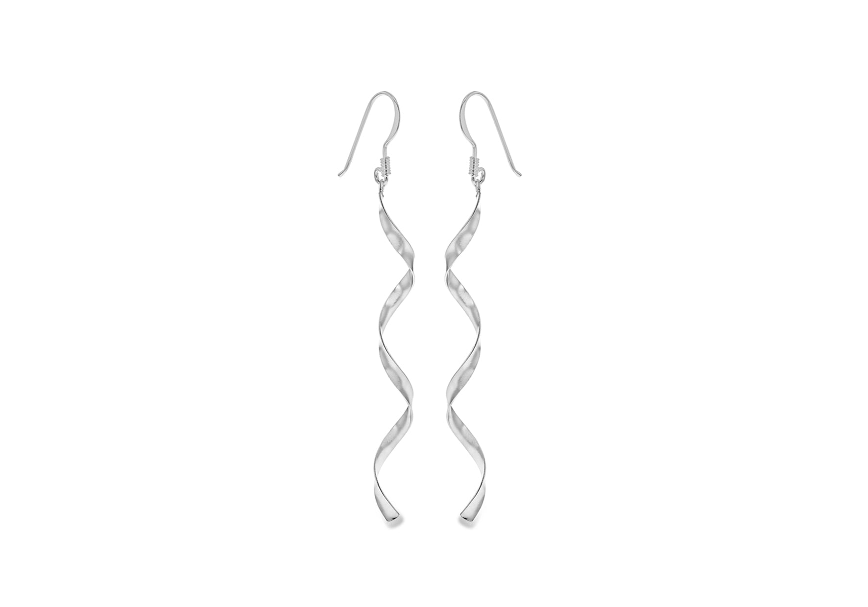 SILVER RHO LONG FLAT SPIRAL ER9