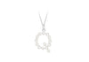 Sterling Silver Freshwater Pearls Initials Pendant