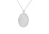 Sterling Silver White Zirconia Sunlight Disc Pendant