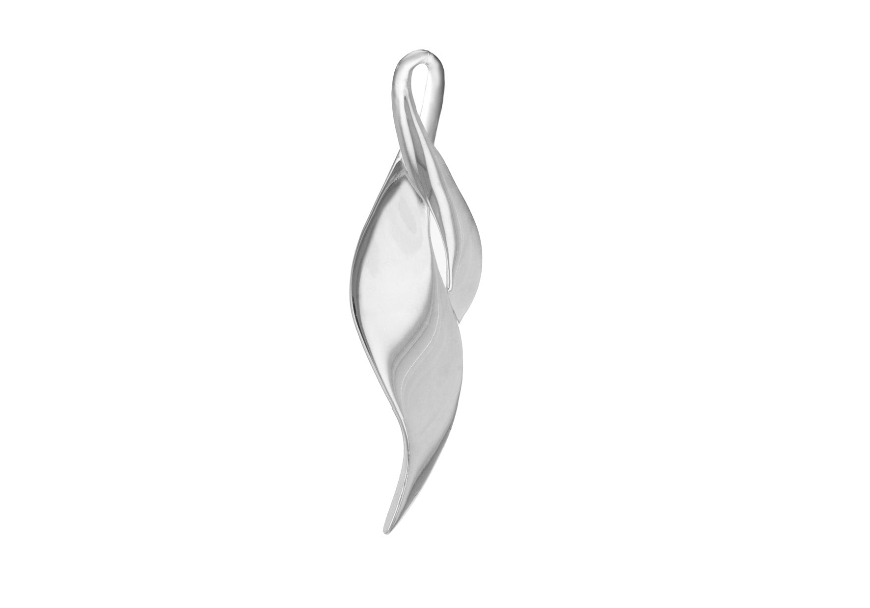 Sterling Silver 11.7mm x 40.6mm Twist Pendant