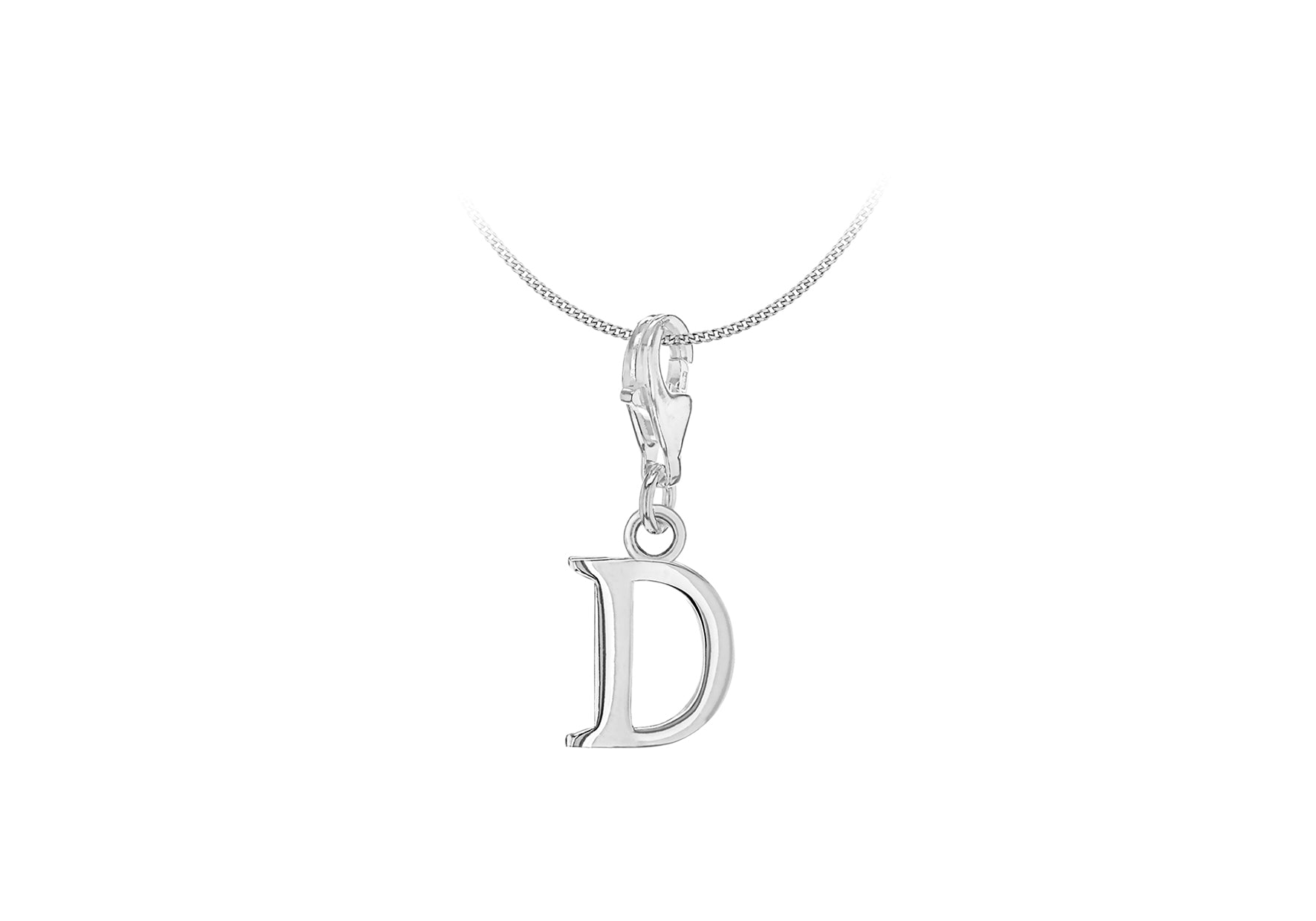 SILVER D PLAIN INITIAL LOB PND9