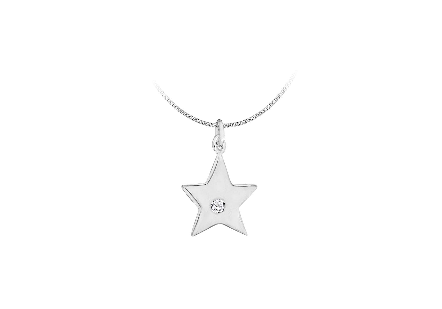 SILVER Zirconia SET STAR Pendant