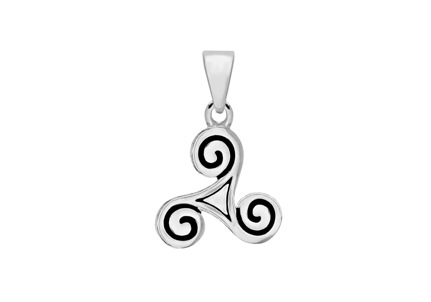Sterling Silver Oxidised Triskele Pendant