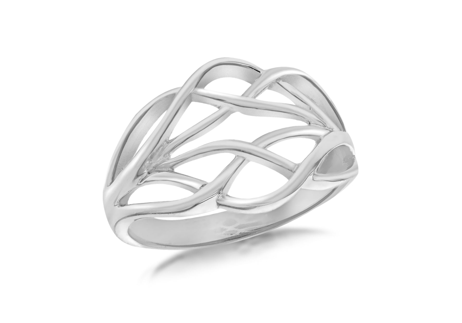 Sterling Silver Interlink Knot Ring